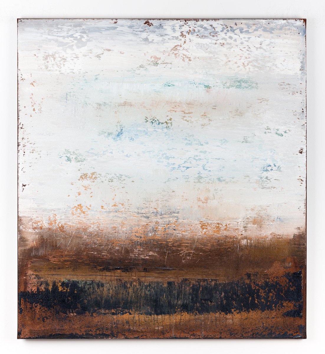 Abstract Acrylic Painting By Radek Smach, 35 X 39", Brown Af692, Original Artwork