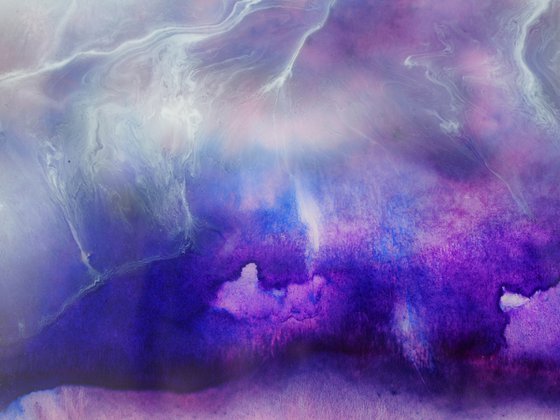 Purple galaxy and Milky Way