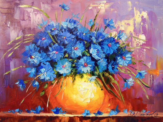 Bouquet of cornflowers