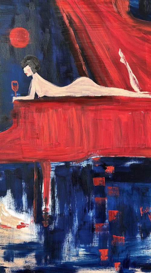 Naked Wine Jazz Under the Full Moon by Kristina Mallen