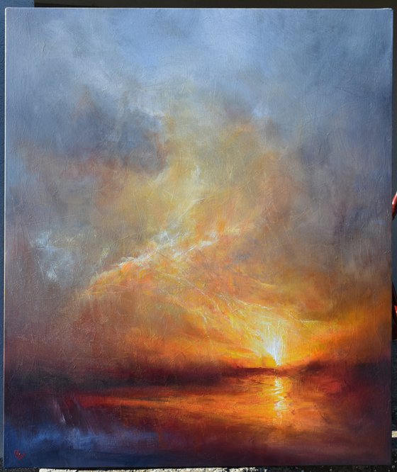 " When the evening speaks a thousand words "  W 110 x H 130 cm , SPECIAL PRICE !!!