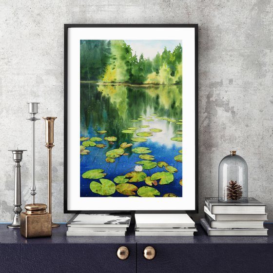 Lily Pad - Water Lilies - Lily painting - Water lilies - Water Lily Pond -  waterlily lake