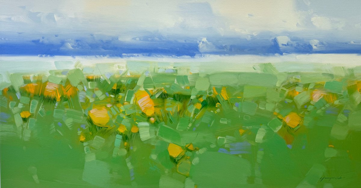 Alpine Summer By Vahe Yeremyan, 56 X 30, Artwork For Sale On Artfinder