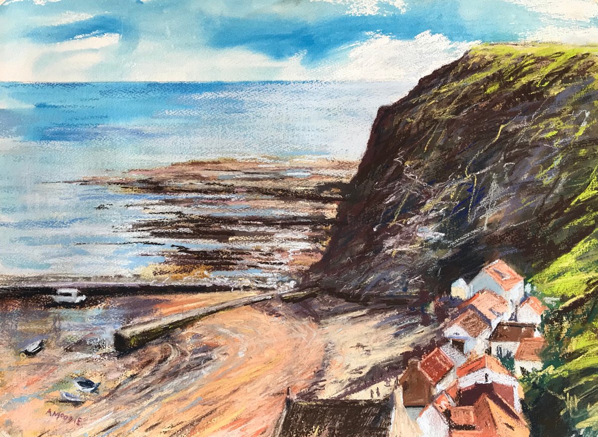 The Beach at Staithes by Andrew Moodie