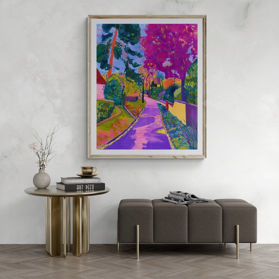Road with Blossoming Trees