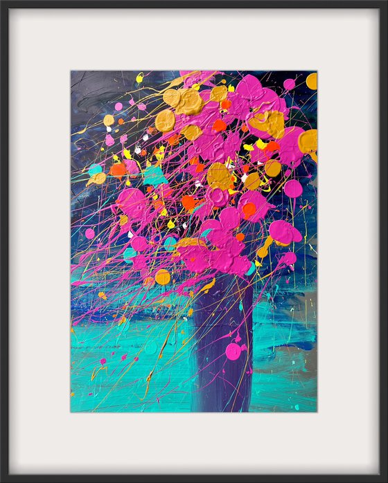 Abstract Flowers in a vase