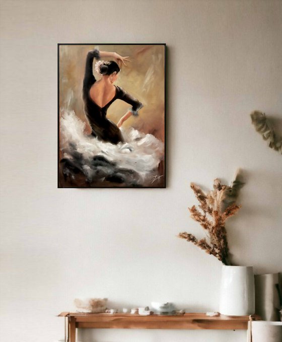 Black feather, Flamenco Dancer