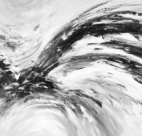 Stick: Abstraction Black And White 1 by Peter Nottrott