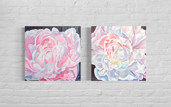 Diptych Peonies