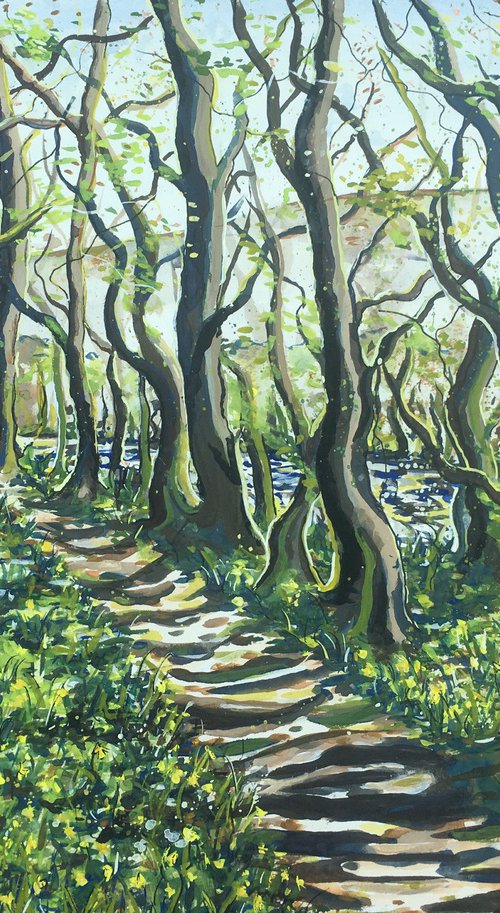 Spring Woodland Morning by Lucy Smerdon