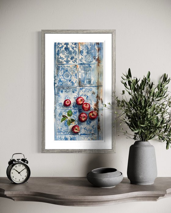 Portugal Harvest on Azulejo Time – Apples