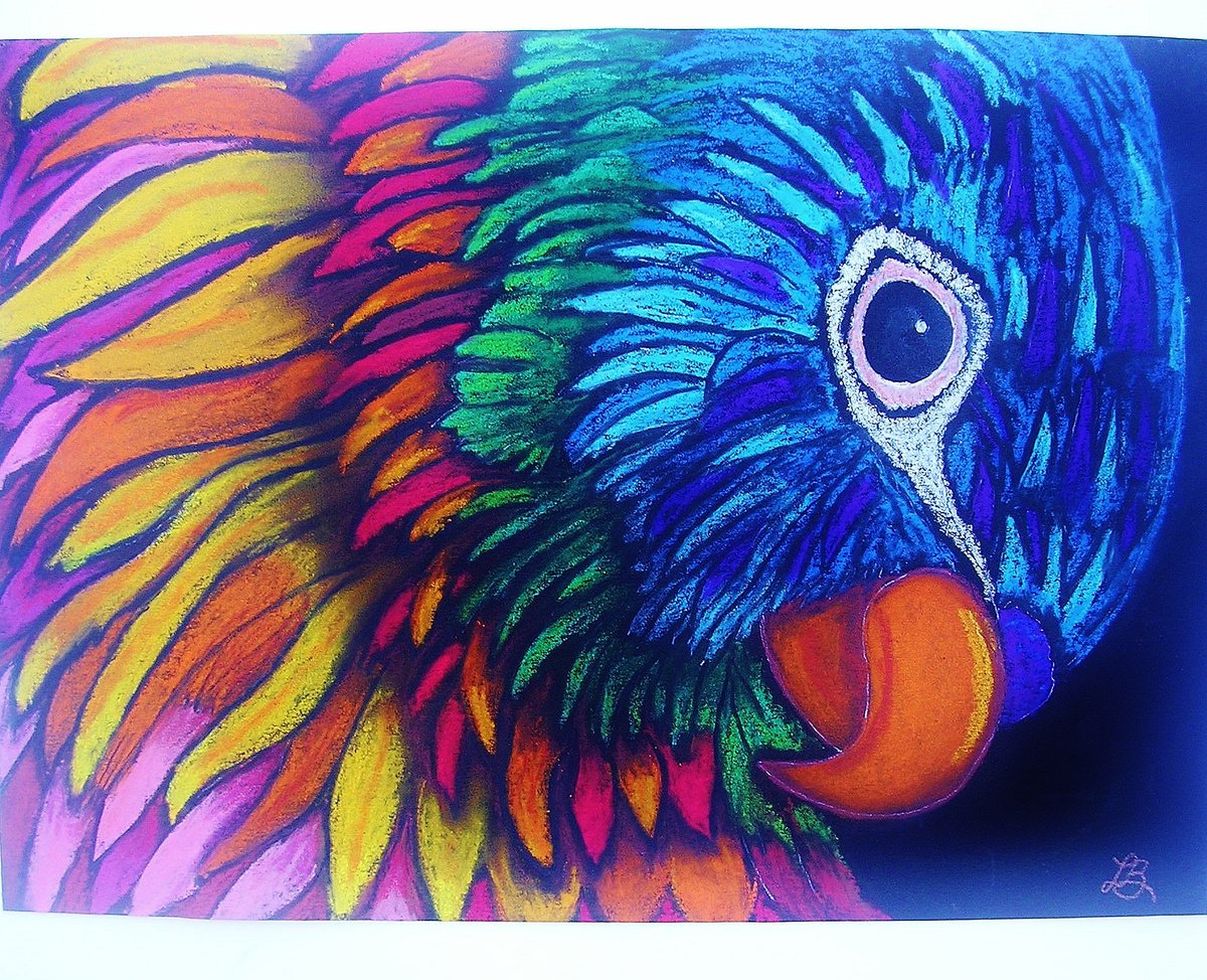 Abstract Parrot by Linda Burnett