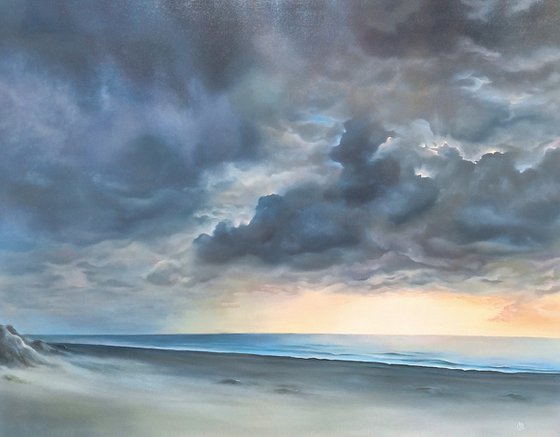 Landscape Sea Wall Decor Gift Clouds Storm Clouds  Nature