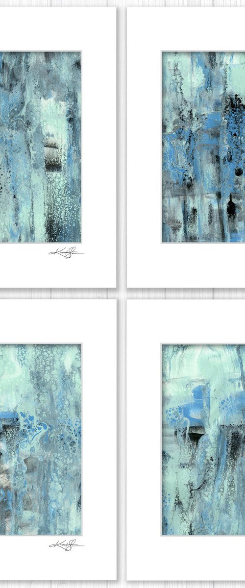 Song Of The Journey Collection 18 - 4 Abstract Paintings in mats by Kathy Morton Stanion by Kathy Morton Stanion