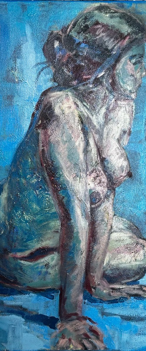 ORIGINAL oil painting 24"x30"  Resting by Gabriella DeLamater