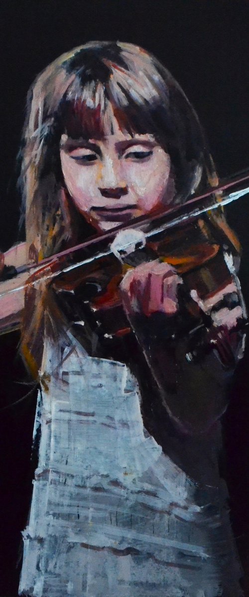 The girl and her violin by Marco  Ortolan