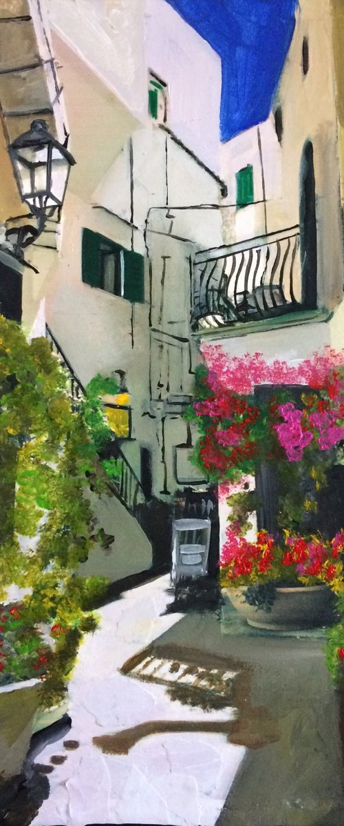 The White Spanish Courtyard by Andrew  Reid Wildman