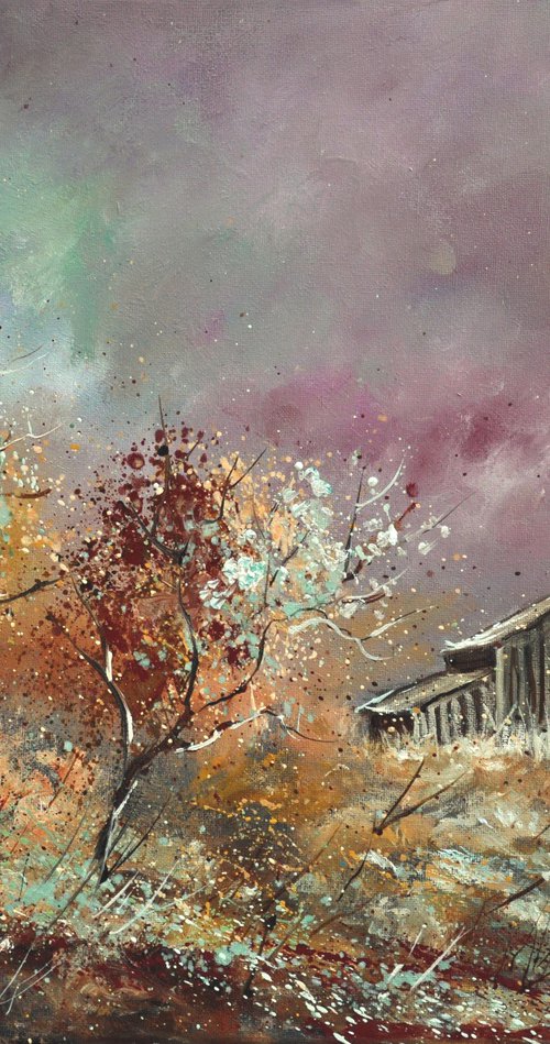 Old barn in autumn by Pol Henry Ledent
