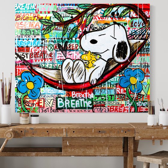 Just Breathe (81x100cm) Ready to hang