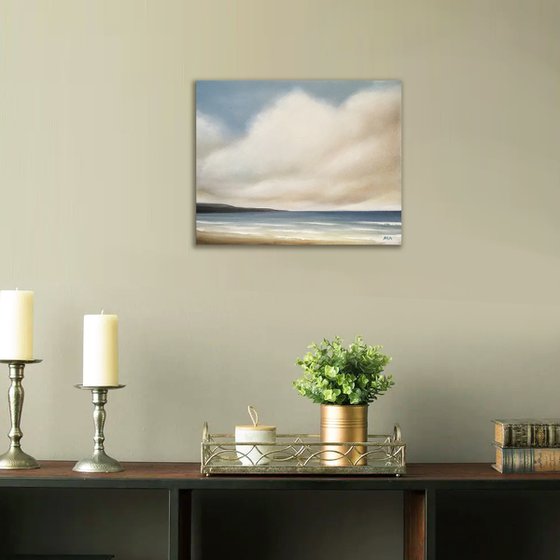 On The Far Side - Original Seascape Oil Painting on Stretched Canvas