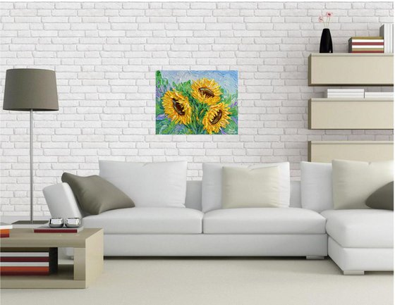 Three Sunflowers