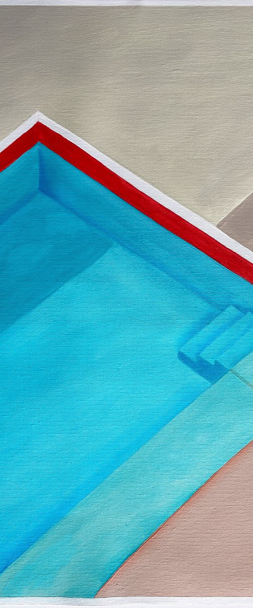 Swimming pool Abstract geometric SP3 by Elena Kurochko