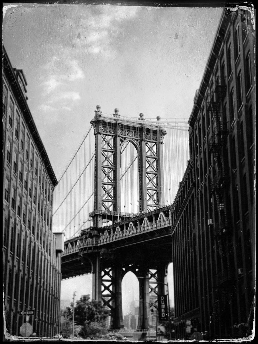 Photorealistic Cityscapes Photograph By Anna Bush, 12 X 17, Dumbo, Manhattan, New York, Original Artwork