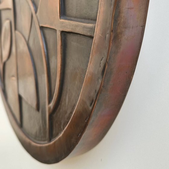 "Echo of Deco" Copper Wall Relief