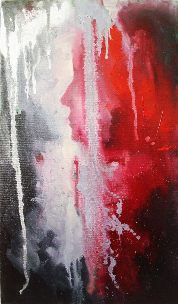 Abstract Oil Painting By Tigran Mamikonyan, 12 X 20", Wisdom And Feelings 30X50Cm, Original Artwork