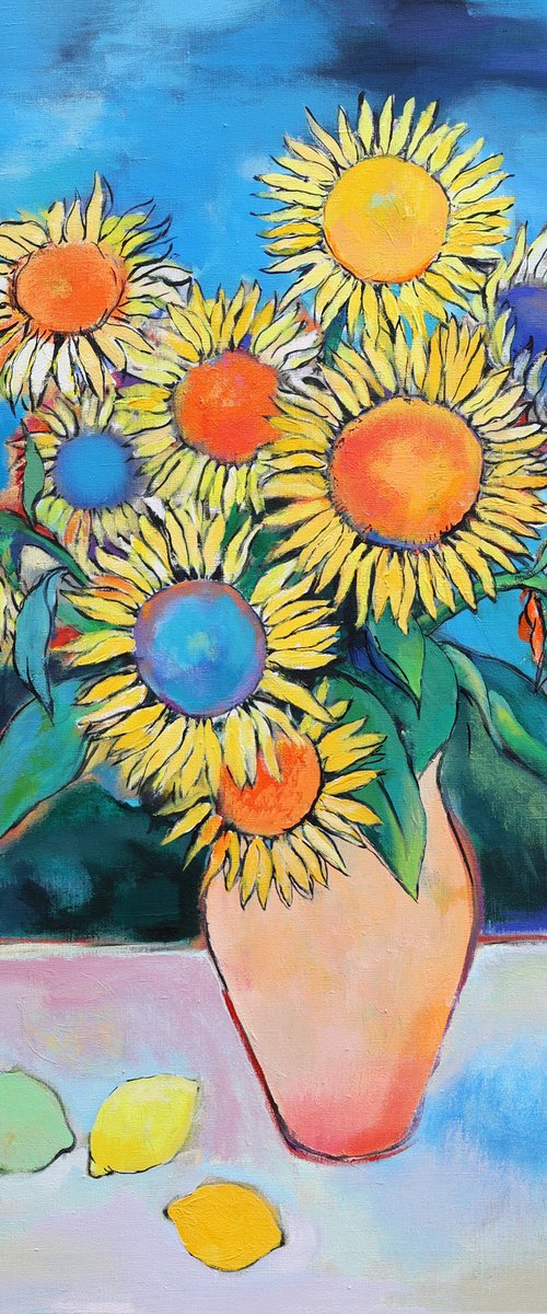 Sunflowers with Lemons by Artem Andreichuk