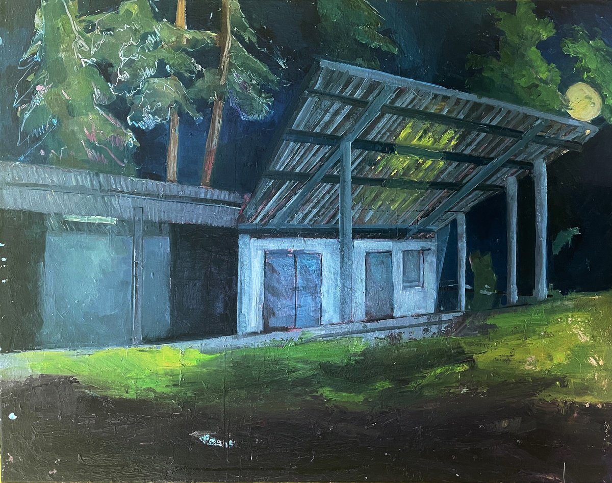 Impressionistic Still Life Oil Painting By Ulli Schmitt, 31 X 24", Darkness, Original Artwork