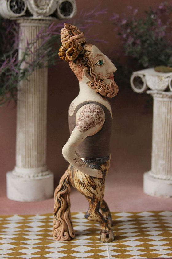 Hipster Faun. Sculpture by Elya Yalonetski