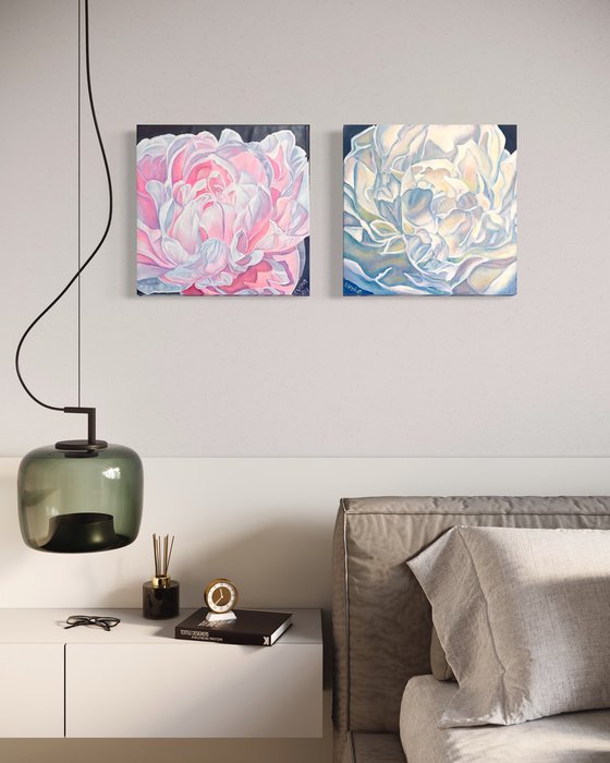 Diptych Peonies