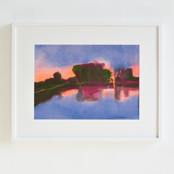 Sunset on the pond