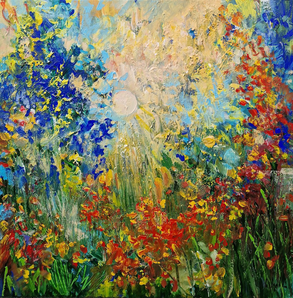  Summer Garden V By Irina Laube, 24 X 24, Artwork For Sale On Artfinder