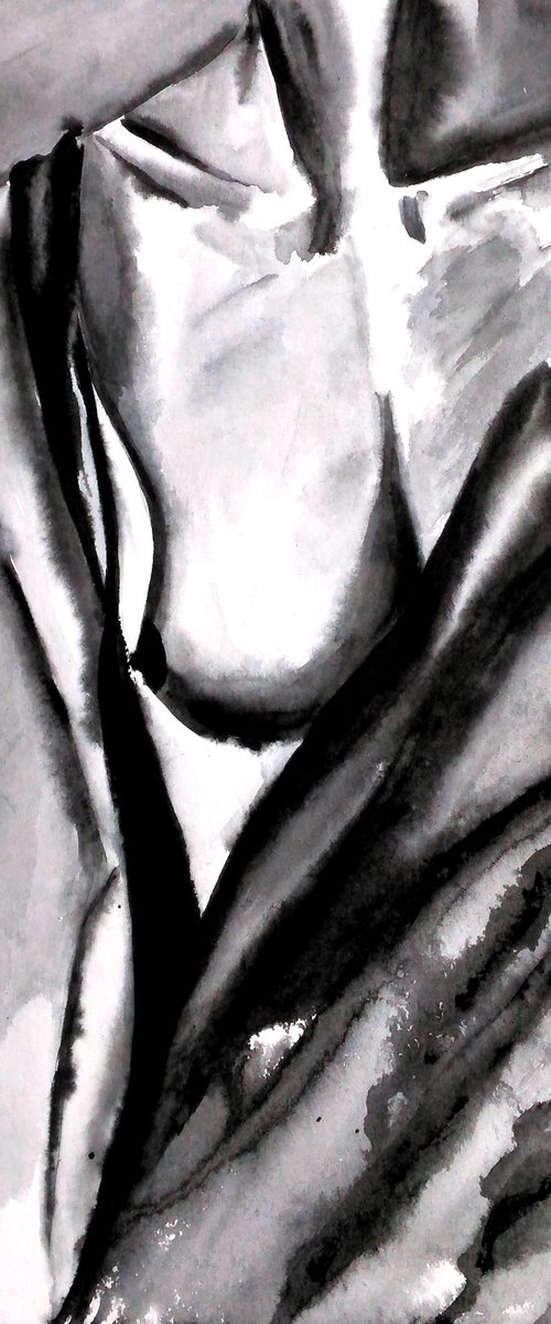 Female Nude Painting by Halyna Kirichenko