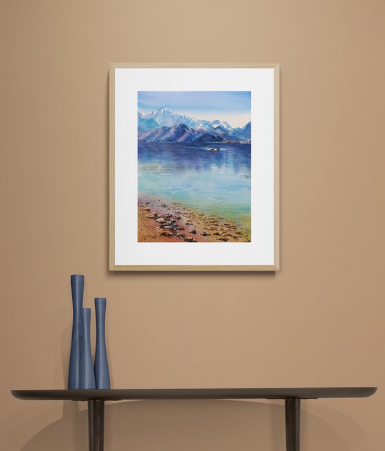 Mountain blue waters