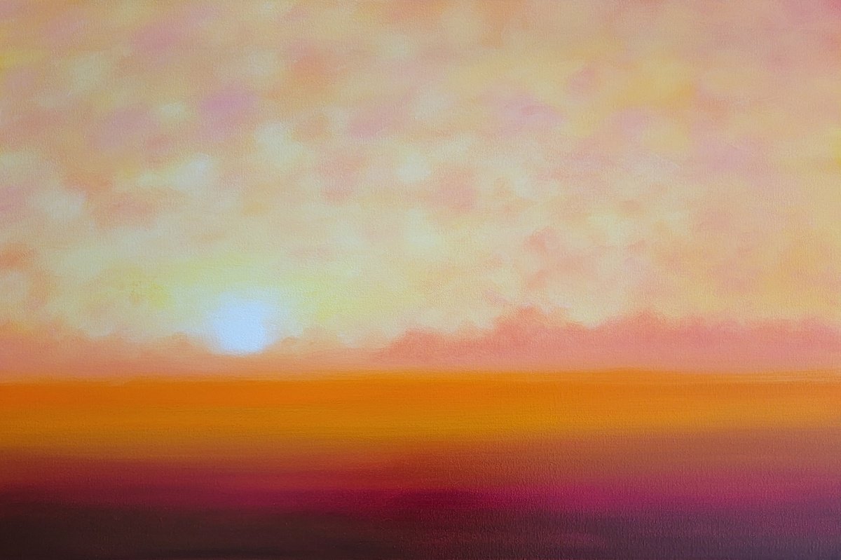 Impressionistic Landscape Oil Painting By Faith Patterson, 36 X 24, First Note, Original Artwork