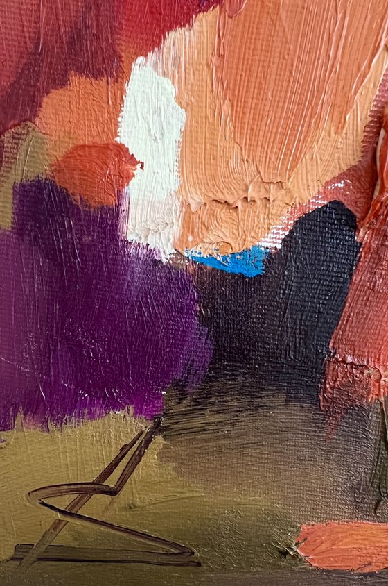 From Bottom to Top/ Oil abstract painting