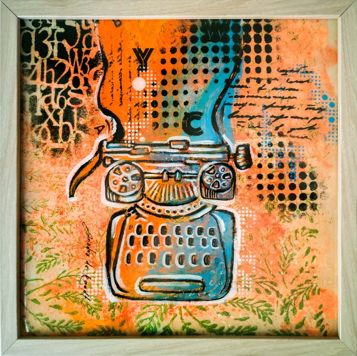 Typographic Acrylic Painting , Words, Words...3 By Ariadna De Raadt, 13 X 13, Artwork For Sale On Artfinder