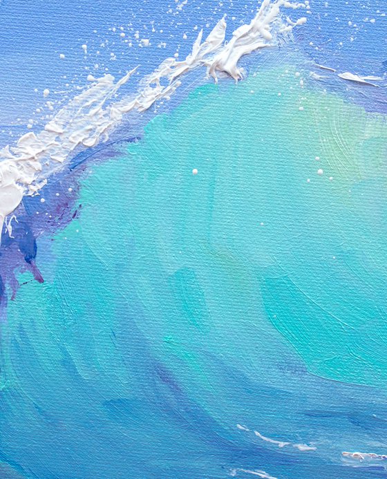 Wave painting Turquoise