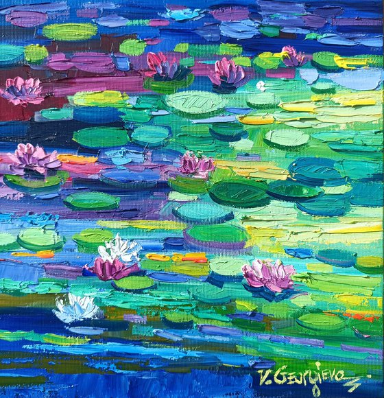 Water lilies reflections