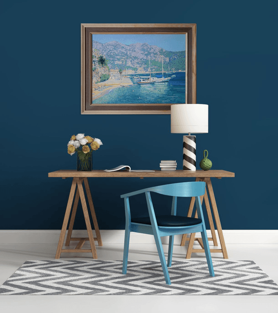 Yachts in the Turunc Koyu harbor