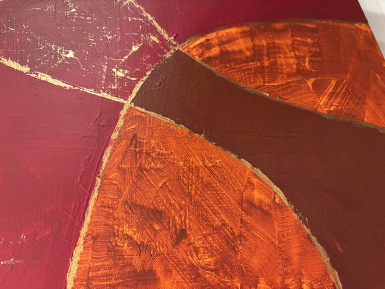 Gilded Currents 50x90х2 cm