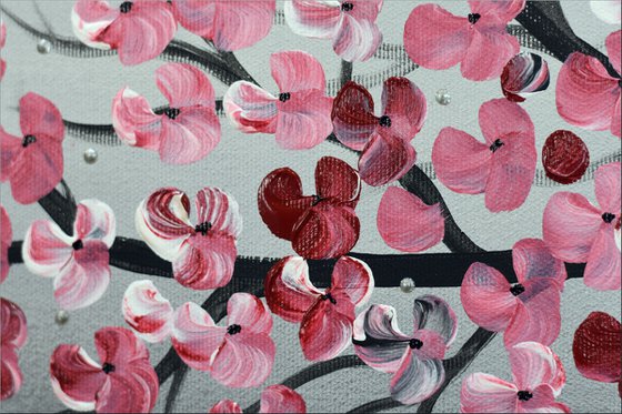 Romantic Dream - Abstract - Acrylic Painting - Canvas Art - Wall Art - Flower Painting - Ready to Hang