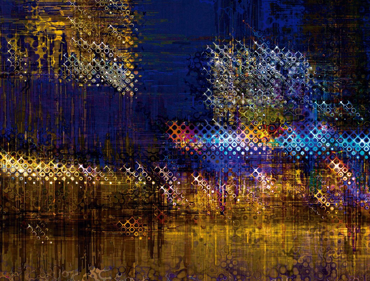 Abstract Cityscapes Print By Javier Diaz, 79 X 60, Ciudades Abstractas Xxxi/Xl Large Original Artwork, Original Artwork