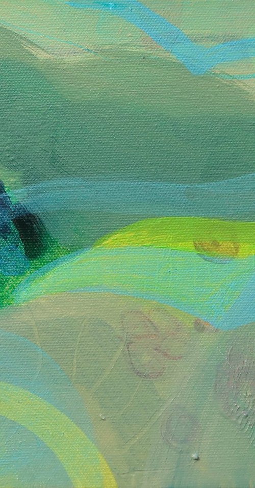 Blue Spotty Landscape by Suzie Cumming