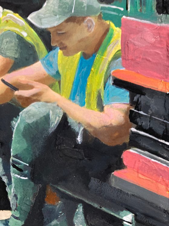 Guys Taking A Break In The Sun