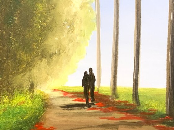 peaceful autumn walk