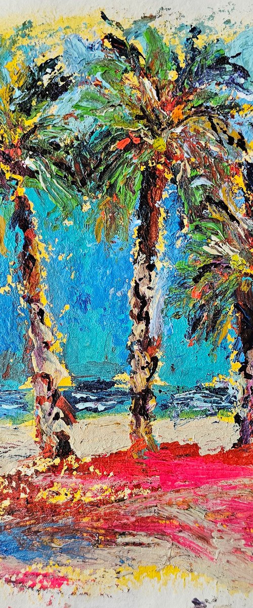 Palm trees in summer I by Silvia Flores Vitiello